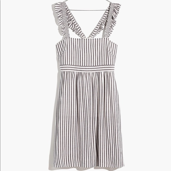 Madewell Dresses & Skirts - Madewell Striped Ruffle-Strap Empire Dress